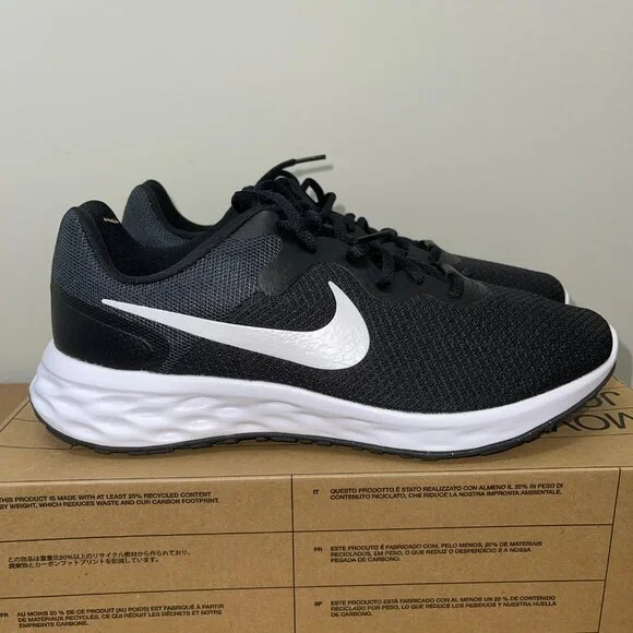 WOMEN’S NIKE REVOLUTION 6 NN (DC3729 003) RUNNING SHOES BLACK/WHITE SIZE 11 - Picture 7 of 7